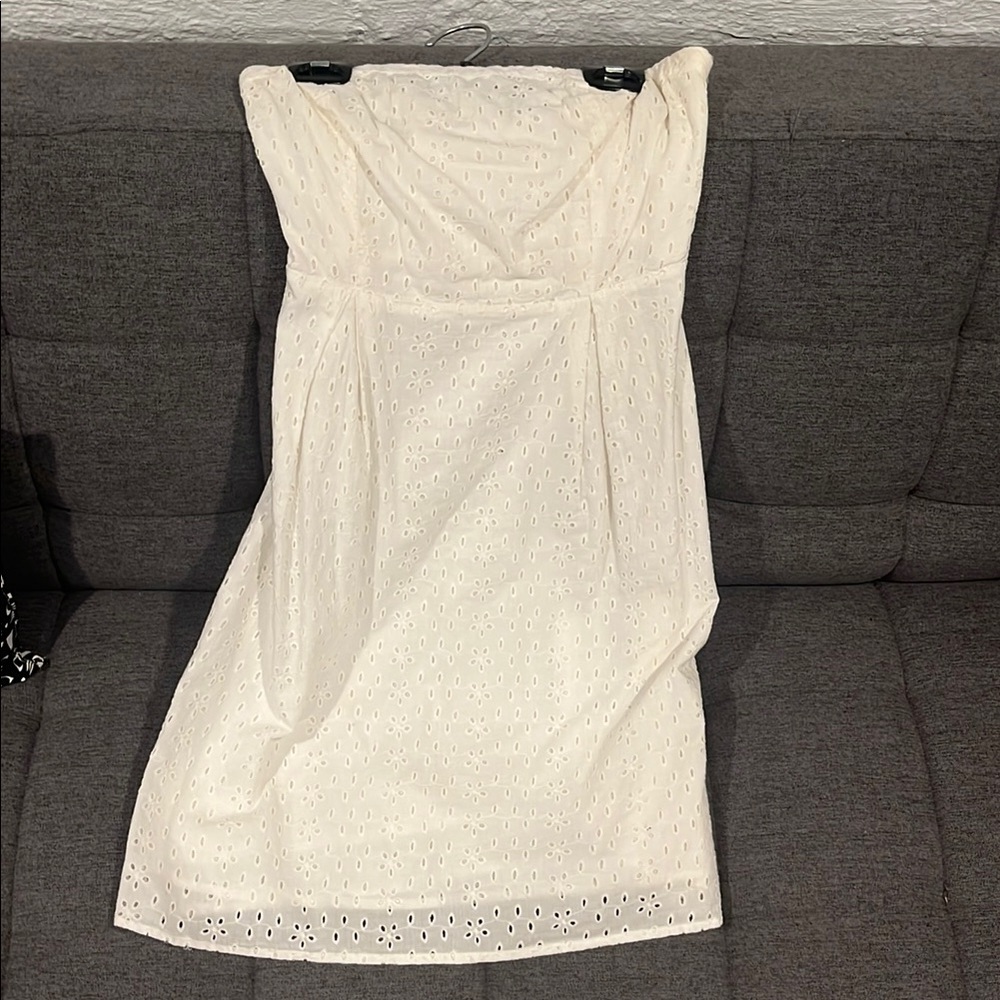 Elegant White Eyelet Dress